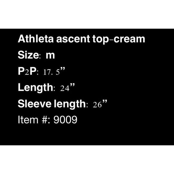 Athleta Ascent Top- Cream, size M - Picture 7 of 7